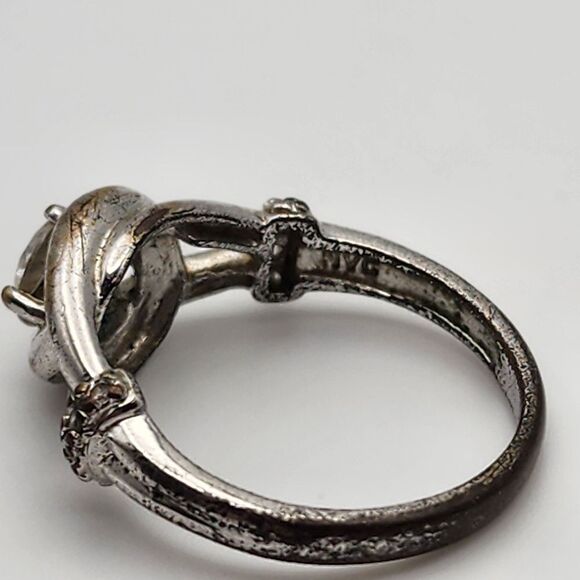 Avon NVC Eternal Promise Silver Tone & Clear CZ Ring (8) - Picture 8 of 8